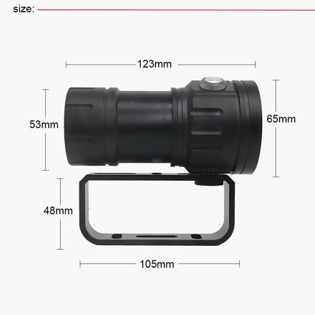 New LED Diving Flashlight Underwater 80M XHP70 / L2 Photography Video Camera Tactical Flashlight Blue +White LED Lantern Torch