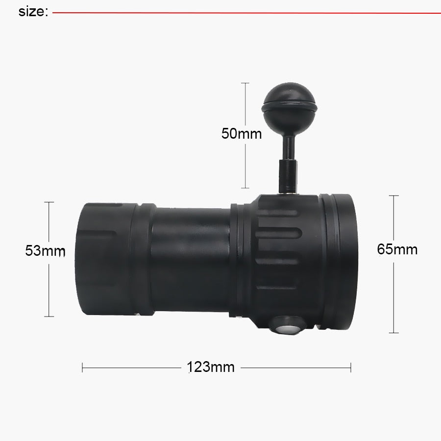 New LED Diving Flashlight Underwater 80M XHP70 / L2 Photography Video Camera Tactical Flashlight Blue +White LED Lantern Torch