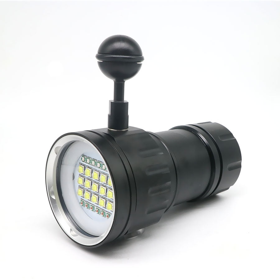 New LED Diving Flashlight Underwater 80M XHP70 / L2 Photography Video Camera Tactical Flashlight Blue +White LED Lantern Torch