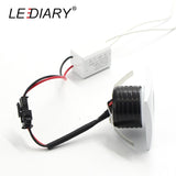 LEDIARY LED Mini Downlight 36-42mm Cut hole Square White Aluminum Recessed COB Downlight LED Spot Lamp 100-240V Isolated Driver