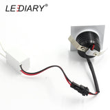 LEDIARY LED Mini Downlight 36-42mm Cut hole Square White Aluminum Recessed COB Downlight LED Spot Lamp 100-240V Isolated Driver