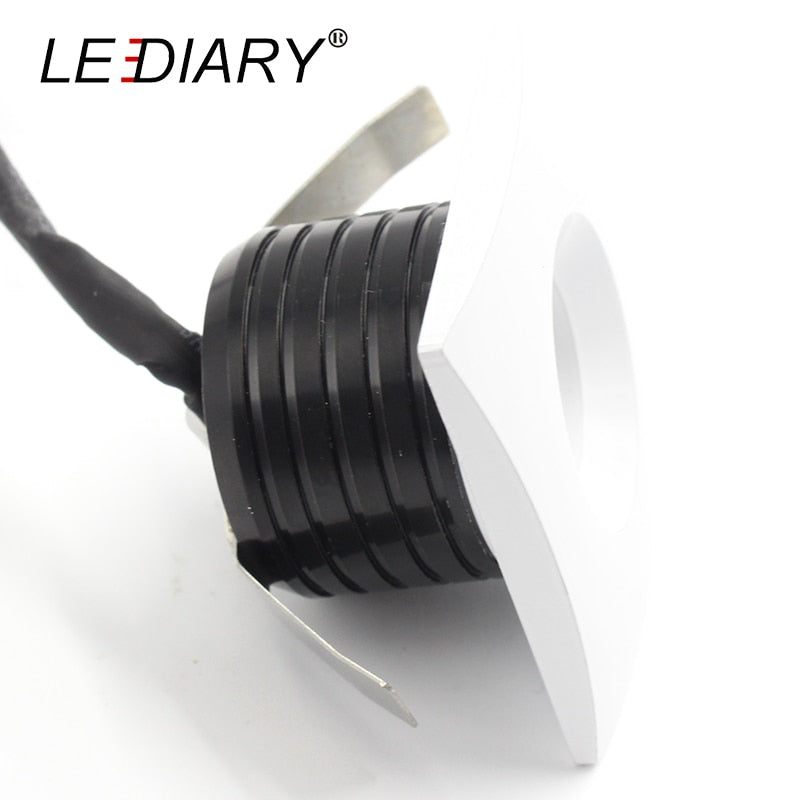 LEDIARY LED Mini Downlight 36-42mm Cut hole Square White Aluminum Recessed COB Downlight LED Spot Lamp 100-240V Isolated Driver