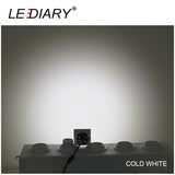 LEDIARY LED Mini Downlight 36-42mm Cut hole Square White Aluminum Recessed COB Downlight LED Spot Lamp 100-240V Isolated Driver