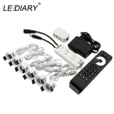 LEDIARY Spot LED Dimmable Downlight Remote Control Cabinet Lamp White 12V Mini Ceiling Downlights Recessed 1.5W 27mm Cut Hole