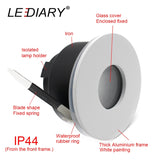 LEDIARY IP44 Waterproof LED Spot Downlights Ceiling Recessed 75mm Cut Hole Porch lamp Bathroom Use 85-265V 5W GU10 Light Source