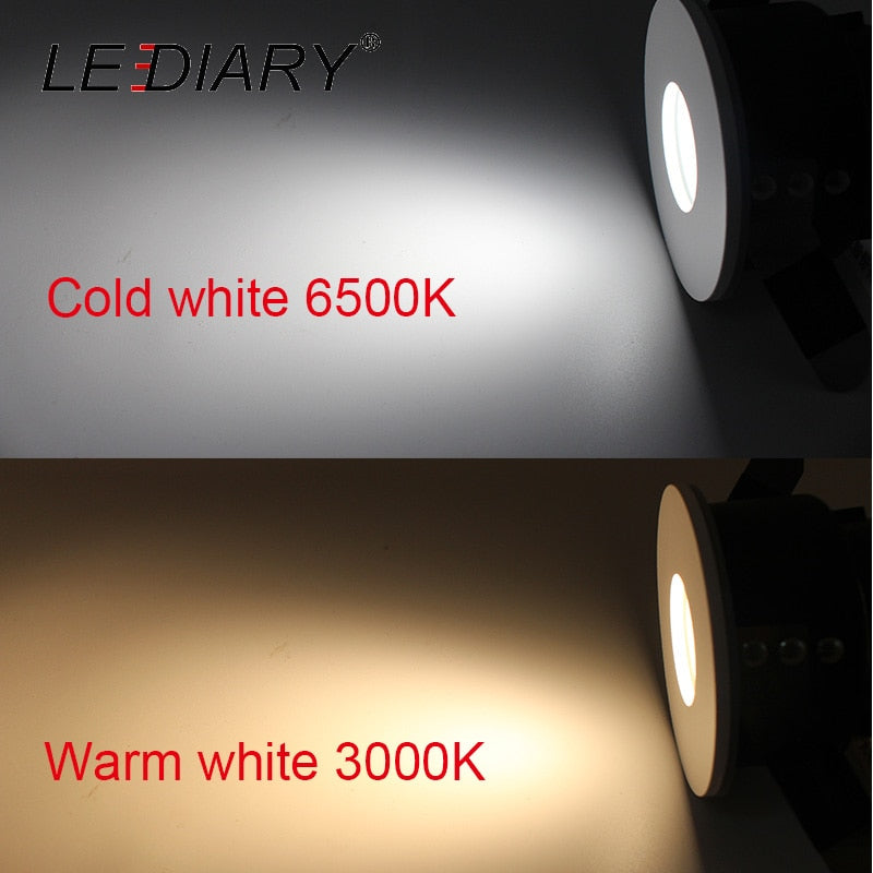 LEDIARY IP44 Waterproof LED Spot Downlights Ceiling Recessed 75mm Cut Hole Porch lamp Bathroom Use 85-265V 5W GU10 Light Source