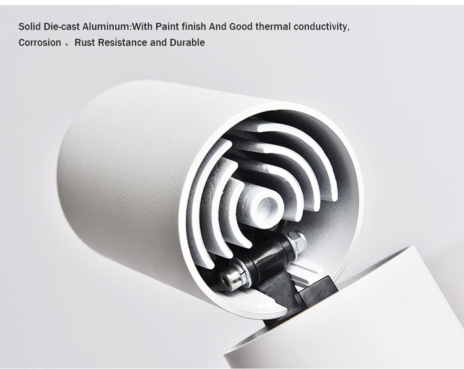 Led Surface Mounted Ceiling Downlight Adjustable 360 degrees Spot light for indoor Foyer, Living Room Kitchen AC90-260V