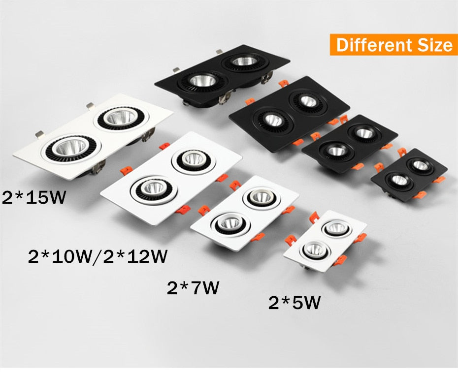 360 Degree Rotation Spot lightings LED Ceiling Recessed Down Light 24w 20w 14w 10w led bulb light for Kitchen Bedroom indoor lamp