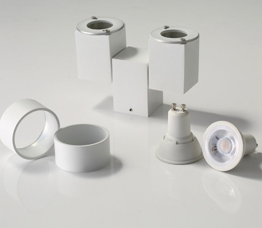 Indoor led downlight led gu10 180 adjustable double surface mount spotlight white/black ceiling light