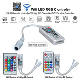 DC12V Mini Smart RGB RGBW Wi-Fi Music LED Controller 21Key RF Remote Control For RGB RGBW LED Strip Lights With IOS Android APP