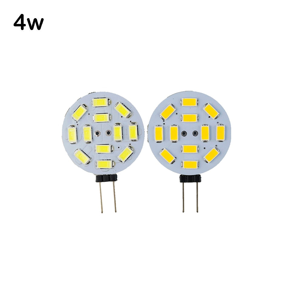 Led G4 Base  Marine Camper RV 6/12/15leds 5730 SMD Round Range Led Bi-Pin chandelier Light Bulb 120 Degree DC 12V