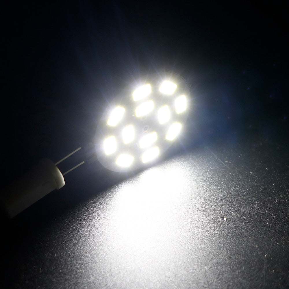 Led G4 Base  Marine Camper RV 6/12/15leds 5730 SMD Round Range Led Bi-Pin chandelier Light Bulb 120 Degree DC 12V