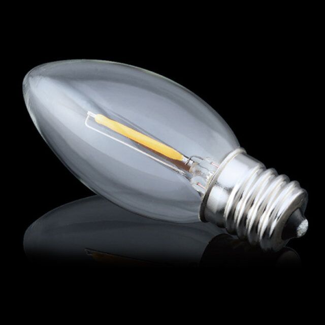 E12/E17 120V Filament Light Chandelier Candle LED Bulbs C7 C9 C32 For Indoor Home  Lighting Decoration