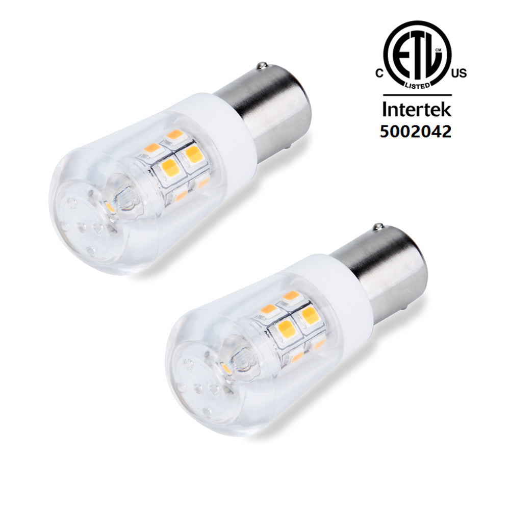AC/DC 12V BA15S Led light Bulb S8 Bayonet Base Non-Dimmable 2W Waterproof Lamp CRI80 For Boat, RV, Auto Car Soft Warm White
