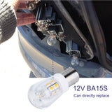 AC/DC 12V BA15S Led light Bulb S8 Bayonet Base Non-Dimmable 2W Waterproof Lamp CRI80 For Boat, RV, Auto Car Soft Warm White