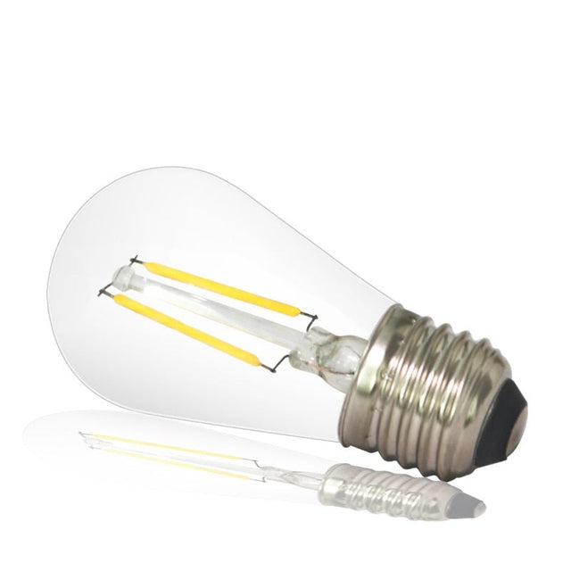 E27 LED Filament Bulb Light Retro Edison Transparent Housing Lamp 2W 110V/220V S14 led String replacement bulb home holiday deco