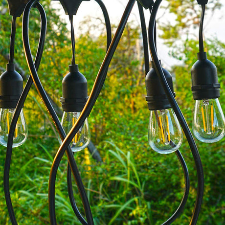 10Pcs S14 2W 4W LED Edison Light Bulbs E27 Waterproof Vintage LED Filament Bulb for Outdoor Commercial String Light Replacement