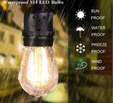 10Pcs S14 2W 4W LED Edison Light Bulbs E27 Waterproof Vintage LED Filament Bulb for Outdoor Commercial String Light Replacement