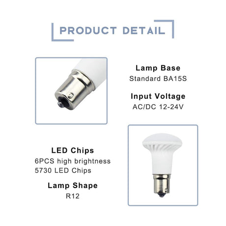1383/1156 R12 BA15S LED Elevator Reading Light 3W BA15S SC Bayonet Base Reflector Elevator LED Bulb