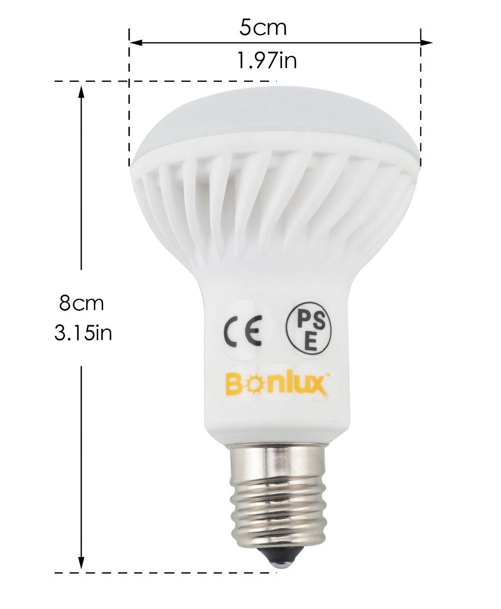 Dimmable E17 Base R16 LED Light Bulb SMD5730 5 Watts R14 Dimming Lamp 50W Halogen Bulb Replacement