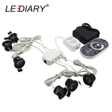 LEDIARY Black Mini Spot LED Remote Dimmable Downlights 1.5W 27mm Cut Hole 110-220V Ceiling Recessed Mounted Lighting Fixtures