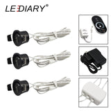 LEDIARY Black Mini Spot LED Remote Dimmable Downlights 1.5W 27mm Cut Hole 110-220V Ceiling Recessed Mounted Lighting Fixtures