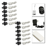 LEDIARY Black Mini Spot LED Remote Dimmable Downlights 1.5W 27mm Cut Hole 110-220V Ceiling Recessed Mounted Lighting Fixtures