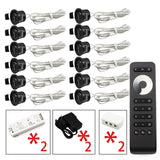 LEDIARY Black Mini Spot LED Remote Dimmable Downlights 1.5W 27mm Cut Hole 110-220V Ceiling Recessed Mounted Lighting Fixtures