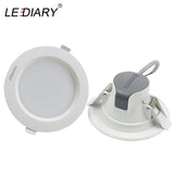 LEDIARY Recessed Ceiling LED Downlights 5W 9W 24W 220V SMD Spot Lamp 3000K/4000K/6000K 75mm 90mm 155mm Cut Hole Home Lighting