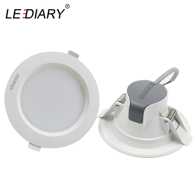 LEDIARY Recessed Ceiling LED Downlights 5W 9W 24W 220V SMD Spot Lamp 3000K/4000K/6000K 75mm 90mm 155mm Cut Hole Home Lighting
