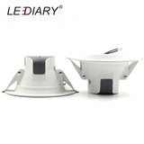 LEDIARY Recessed Ceiling LED Downlights 5W 9W 24W 220V SMD Spot Lamp 3000K/4000K/6000K 75mm 90mm 155mm Cut Hole Home Lighting