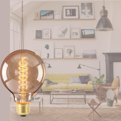 ST64 G95 G80 T30 Edison Incandescent Bulb Dimming 40W 220V E27 Vintage Light Retro Pendant Lamp Filament Spiral Industrial Decor