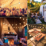 25X G40 Clear Globe Bulbs, E12 Warm Replace G40 5W 7W Incandescent Bulbs, Same Effect Replaceable Light Bulb for G40 Strands