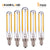 T20 T6 Tubular Lamp Retro LED Long Filament Bulbs 2W 2700K,E12 E14 110V 220VAC Chandelier Pendant Lighting Dimmable