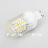 1pcs/lot G9  LED Bulb 5W 220-240VAC  Warm White 27LEDs 3-CHIP SMD5050 T7 Eye Protected Bi-pin 360degree Corn Lamp