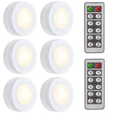 Touch Sensor LED Under Cabinets Lights Dimmable LED Puck Light For Kitchen Wardrobe Stair Closet Night Lamp Battery Powered