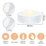Touch Sensor LED Under Cabinets Lights Dimmable LED Puck Light For Kitchen Wardrobe Stair Closet Night Lamp Battery Powered