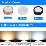 DBF Ultra-thin LED Surface Mount Ceiling Lamp 3W 5W 7W 9W Black/White/Gold Housing Ceiling Spot Lamp for Home Living room Decor