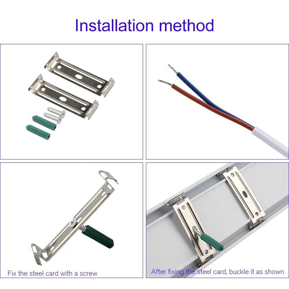 LED Clean Lamp Tube Light 0.6m 26W AC 110V 220V SMD2835 led Wall Lamp Purification Indoor Home Dustproof Anti fog Bar Commercial