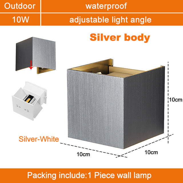 Led Wall Light IP65 7/10W Waterproof Outdoor indoor Led Wall Lamp modern Aluminum Adjustable angle AC90~260V Porch Light ZBW0002