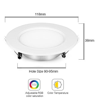 Milight FUT068 AC110V 220V 6W RGB+CCT LED downlight Dimmable 2.4G Wireles Smart Led Lamp Lighting