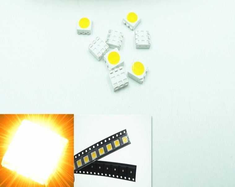 100pcs 5050 PLCC-6 Yellow LED SMD/SMT 3-CHIPS Ultra Bright Light Emitting Diodes SMD Chip lamp beads For automotive Bike DIY - LED Lights For Sale : Affordable LED Solutions : Wholesale Prices