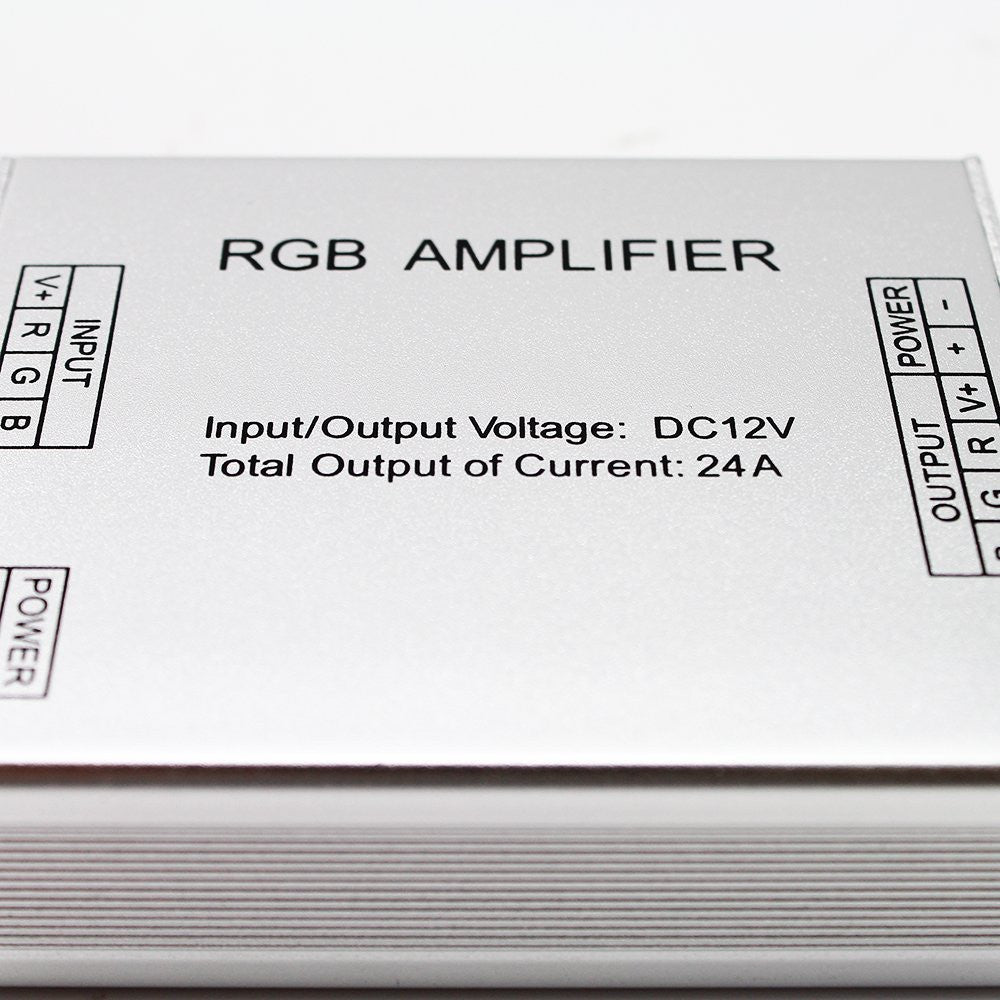DC 12V-24V Aluminum Case 12A 24A RGB Amplifier for SMD 3528 & 5050 LED Strip Light