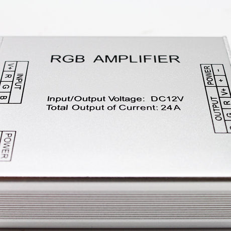 DC 12V-24V Aluminum Case 12A 24A RGB Amplifier for SMD 3528 & 5050 LED Strip Light