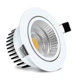 DBF Black/White Body Recessed LED Dimmable Downlight COB 6W 9W 12W 15W LED Spot Light LED Decoration Ceiling Lamp AC 110V/220V