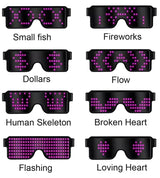 Quick Flash Led Party Glasses USB charge Luminous Glasses Christmas Concert light Toys