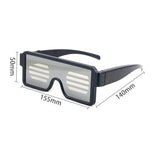 Quick Flash Led Party Glasses USB charge Luminous Glasses Christmas Concert light Toys