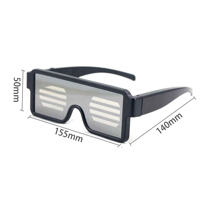 Quick Flash Led Party Glasses USB charge Luminous Glasses Christmas Concert light Toys