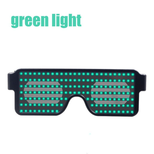 Quick Flash Led Party Glasses USB charge Luminous Glasses Christmas Concert light Toys