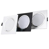Dimmable LED Downlights 3W 5W 7W 9W 12W 15W AC85-265V Square silver Black White LED Ceiling Down Lamp Indoor Lighting With Drive